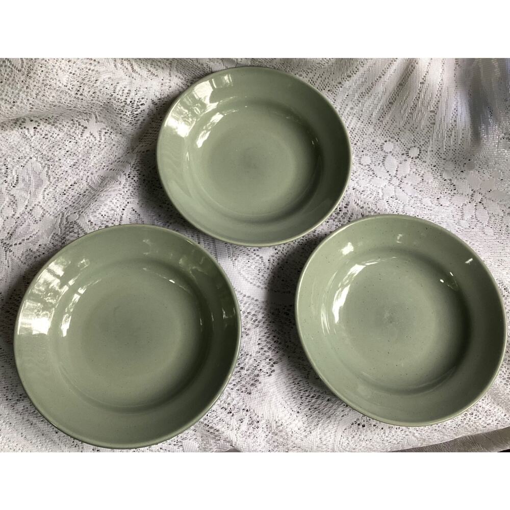 Block Basic Pebble Stone GRAY Rim Soup Bowls Set of 3 8.25”